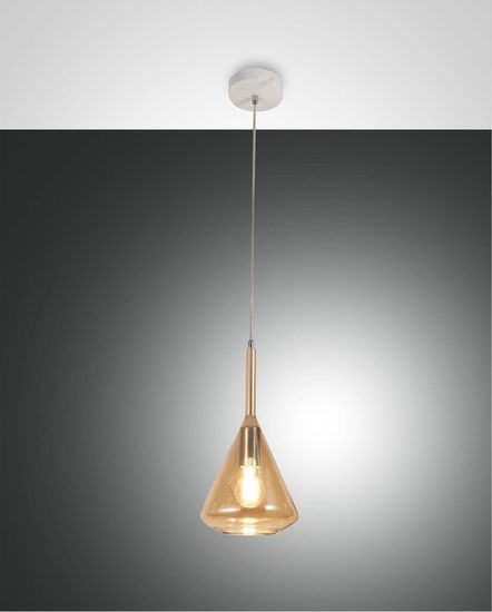 Fabas Luce Pendelleuchte Tris E27 Ø200mm Bernstein