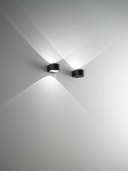 Fabas Luce LED Außen-Wandleuchte Lao 70x120mm 12W Warmweiß IP65 Schwarz