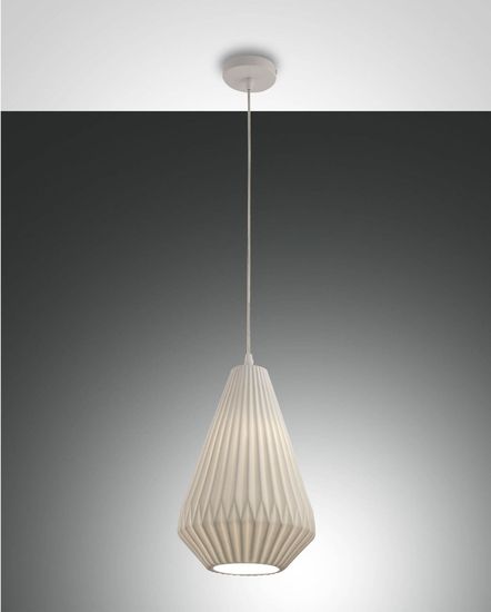 Fabas Luce Pendelleuchte Vigor E27 Ø220mm Weiß