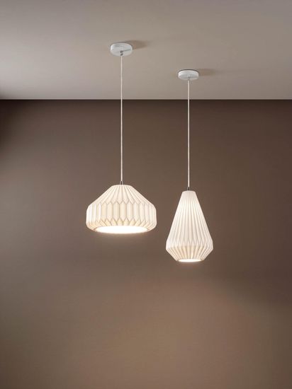 Fabas Luce Pendelleuchte Vigor E27 Ø220mm Weiß