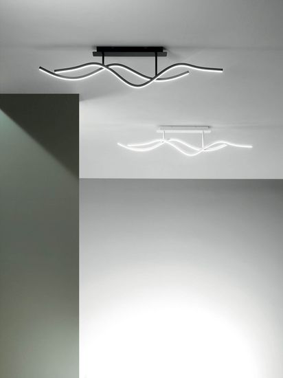 Fabas Luce LED Deckenleuchte Sinuo 250x70mm 36W Warmweiß Weiß dimmbar