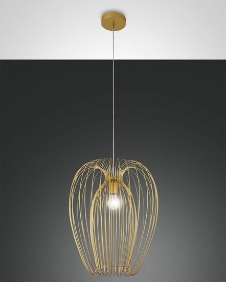 Fabas Luce Pendelleuchte Camp E27 Ø400mm Gold