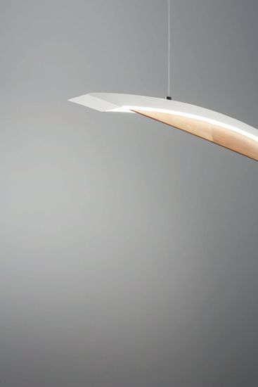 Fabas Luce LED Pendelleuchte Cordoba 2000x32mm 36W Warmweiß Weiß dimmbar