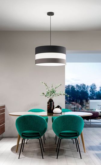 Fabas Luce Pendelleuchte Arona E27 Ø550mm Schwarzgrau, made in Italy