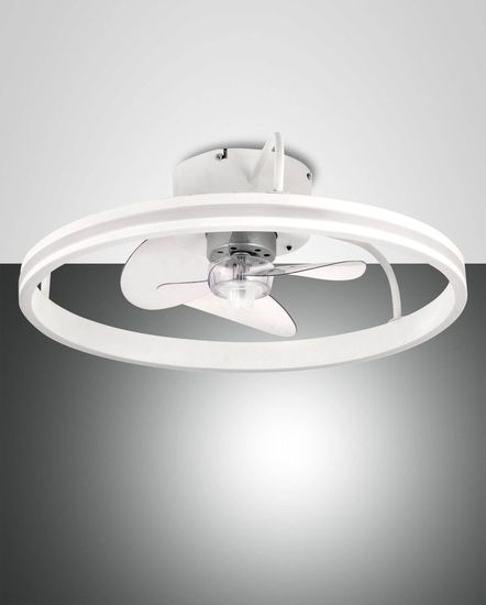 Fabas Luce LED Deckenleuchte mit Ventilator Relais Ø500mm 40W steuerbare Lichtfarbe Weiß