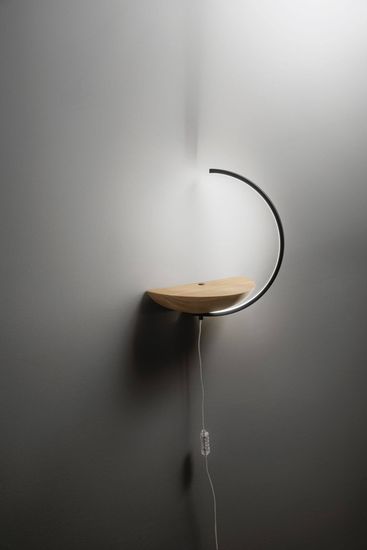 Fabas Luce LED Wand-Leseleuchte Roseg 370x230mm 9,5W Warmweiß Schwarz dimmbar