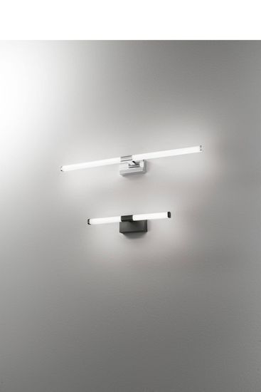 Fabas Luce LED Bad-Wand/Spiegelleuchte Ago 55x88mm 8W Warmweiß IP44 Schwarz