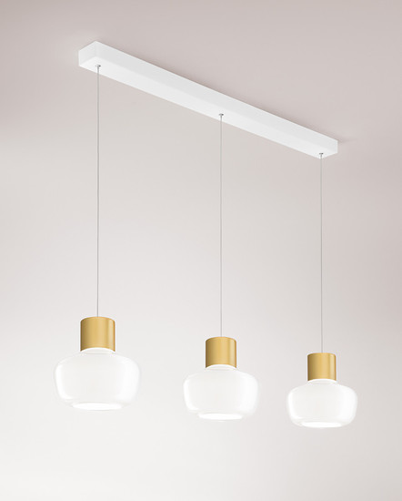 Fabas Luce Kino LED Pendelleuchte 36W dimmbar warmweiß Weiss 3767-48-102