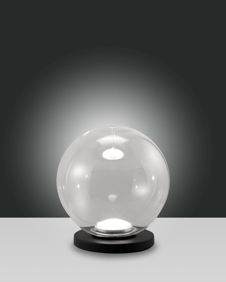 Fabas Luce Ariel LED Tischleuchte 11W dimmbar steuerbare Lichtfarbe Transparent/Tropfen 3770-30-372