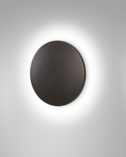 Fabas Luce ZON DARK GREY LED Wandleuchte 9W warmweiß Dunkel Grau 6544-21-294