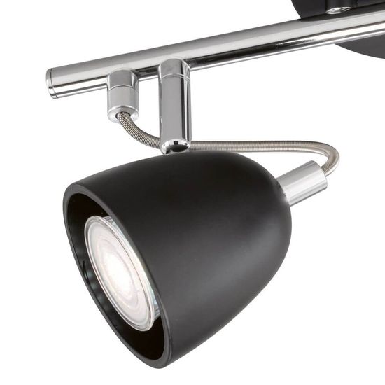 FHL Gemma LED Deckenleuchte 2-fach GU10 4W warmweiss schwarz, nickel-chrom