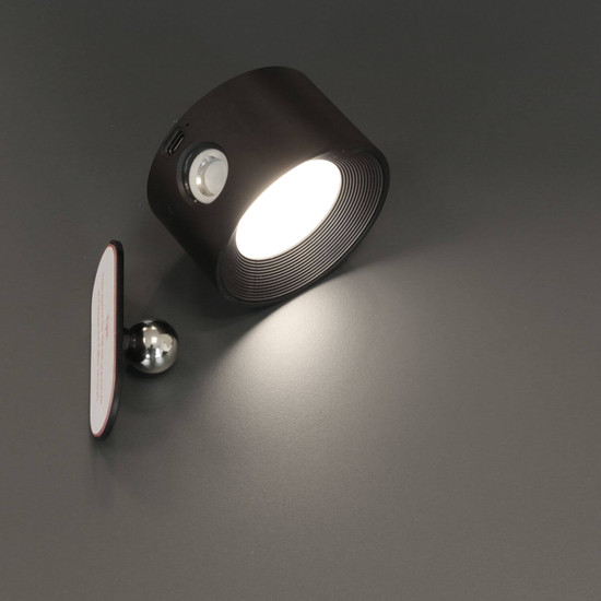 FHL Magnetic LED Wandleuchte 2W dimmbar Akku CCT einstellbare Lichtfarbe schwarz 830048