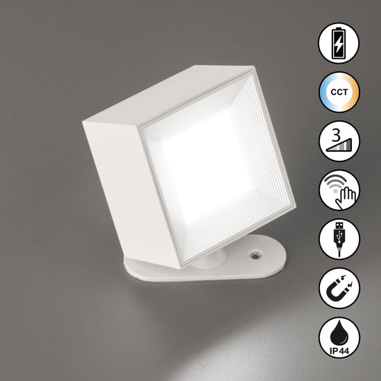 FHL Magnetic LED Wandleuchte 1,5W dimmbar Akku CCT einstellbare Lichtfarbe sandweiß 830060