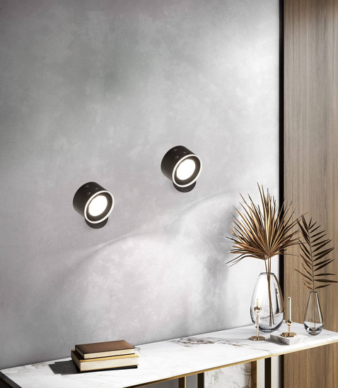 FHL Magnetic LED Wandleuchte 1,5W dimmbar Akku CCT einstellbare Lichtfarbe sandschwarz 830076