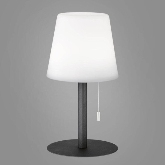 FHL Garden LED Akku-Outdoorleuchte, Außen-Tischleuchte IP44 1,7W warmweiss RGB-Farbsteuerung dimmbar sandanthrazit