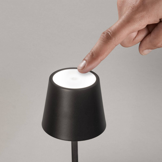 FHL Roxi LED Tischleuchte 1,5W dimmbar Akku CCT einstellbare Lichtfarbe sandschwarz 850503