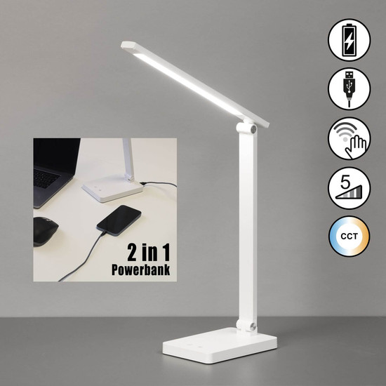 FHL Ole LED Tischleuchte 2,5W dimmbar Akku CCT einstellbare Lichtfarbe weiß 850506