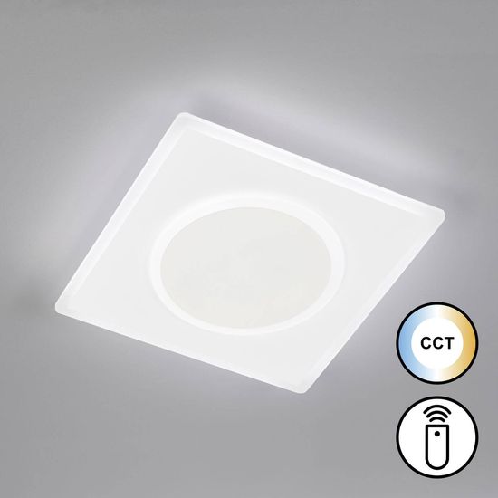 Fischer & Honsel Bisi LED Deckenleuchte 23,6W Tunable white steuerbar dimmbar Acryl sandweiß + Fernbedienung 21450