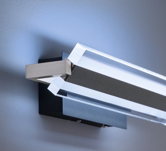 Fischer & Honsel Paros TW LED Wandbeleuchtung 35cm 8W Tunable white steuerbar dimmbar sandschwarz 30282