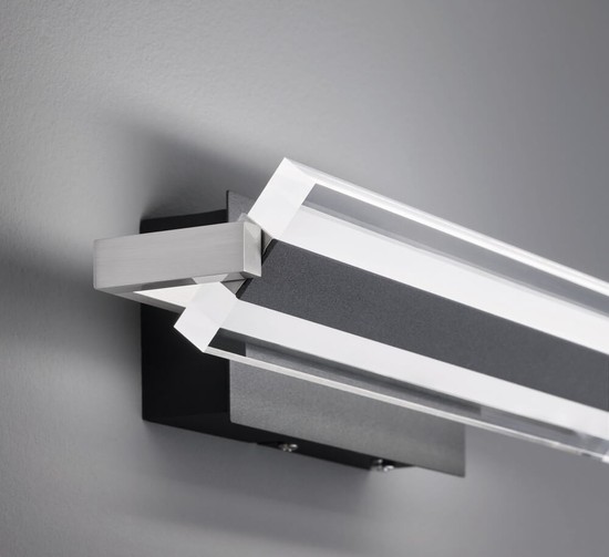 Fischer & Honsel Paros TW LED Wandbeleuchtung 35cm 8W Tunable white steuerbar dimmbar sandschwarz 30282