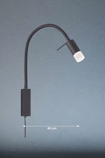 Fischer & Honsel Seng LED Wandspot flex 4,2W warmweiss schaltbar sandschwarz 30428