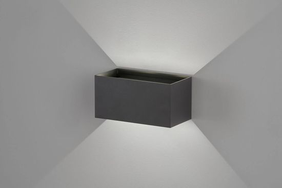 Fischer & Honsel Wallo LED Wandleuchte 4-fach 11,2W warmweiss sandschwarz IP44 30516