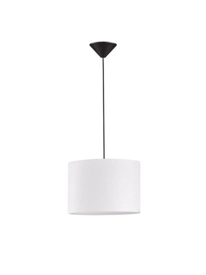 Fischer & Honsel Vigo Pendelleuchte E27 Stoffschirm weiß Leinen sandschwarz 60805
