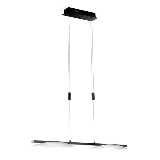 Fischer & Honsel Kop LED Pendelleuchte 2-fach 17,2W Tunable white steuerbar dimmbar Acrylglas sandschwarz 61020