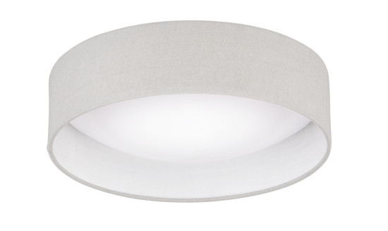 FHL Linus LED Deckenleuchte Leinen 40cm 20W dimmbar hellgrau 821299
