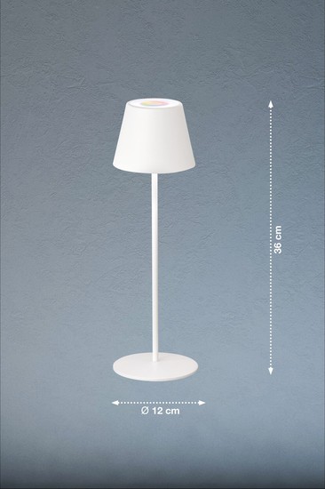 FHL Cosenza LED Akku-Außenleuchte USB 1,68W RGBW steuerbar dimmbar sandweiß IP44 850211
