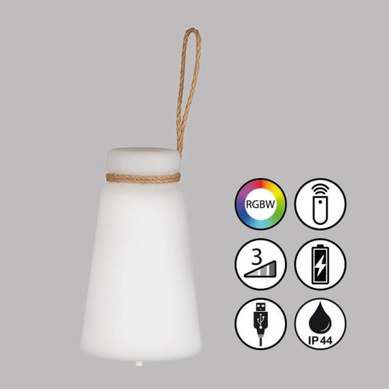 FHL Bruno LED Akku-Außenleuchte USB zum aufhängen 0,5W RGB-Farbsteuerung dimmbar IP44 850292