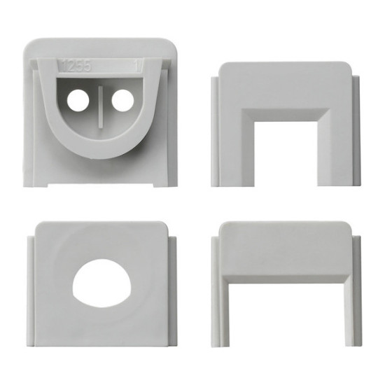 Gira 000730 Set Adapter Leitungseinführung WG AP Grau