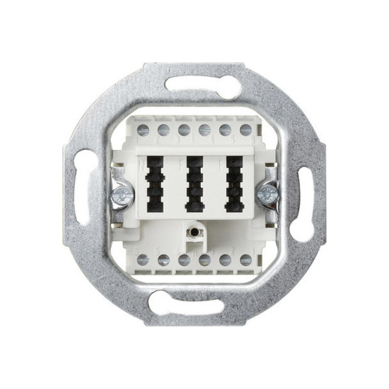 Gira 003202 TAE-Anschlussdose TAE 2 x 6/6 NFF Einsatz Weiß