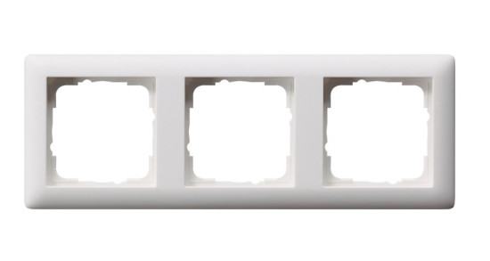 GIRA 021304 Abdeckrahmen 3fach Standard 55 Reinweiss seidenmatt