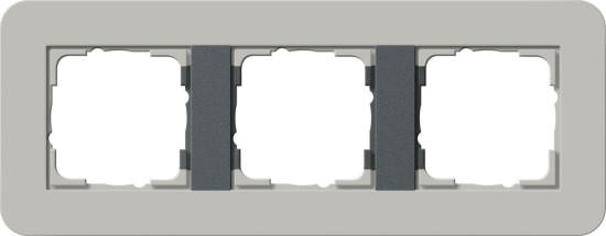 Gira 0213422 Abdeckrahmen 3-fach Gira E3 Grau/Anthrazit
