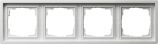 Gira 0214112 Abdeckrahmen 4-fach Flächenschalter Reinweiß