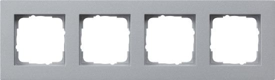 Gira 0214255 Abdeckrahmen 4-fach flach Gira E2 F Alu