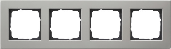 Gira 0214335 Abdeckrahmen 4-fach flach Gira E2 Edelstahl