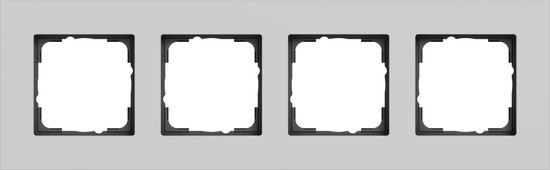 Gira 0214405 Abdeckrahmen 4-fach Gira Esprit Alum.Grau m(lack.)