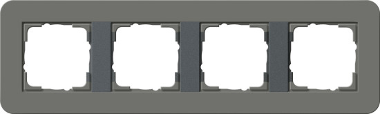 Gira 0214423 Abdeckrahmen 4-fach Gira E3 Dklgrau/Anthrazit