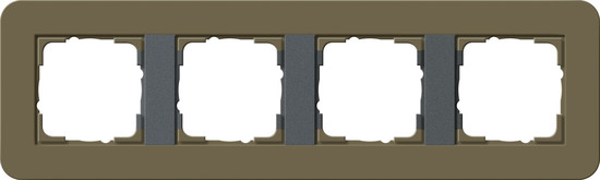 Gira 0214426 Abdeckrahmen 4-fach Gira E3 Umbra/Anthrazit