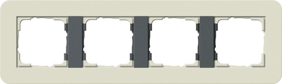 Gira 0214427 Abdeckrahmen 4-fach Gira E3 Sand/Anthrazit