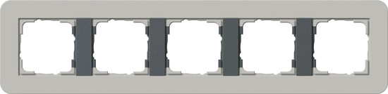 Gira 0215422 Abdeckrahmen 5-fach Gira E3 Grau/Anthrazit