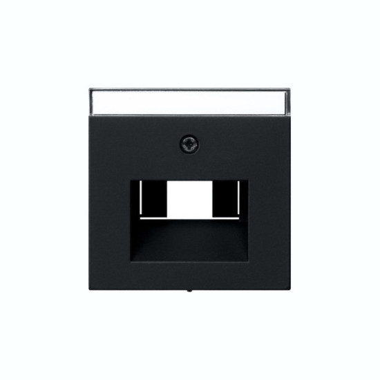 Gira 0284005 Abdeckung Beschriftungsfeld UAE/IAE + Netzwerk System 55 Schwarz m