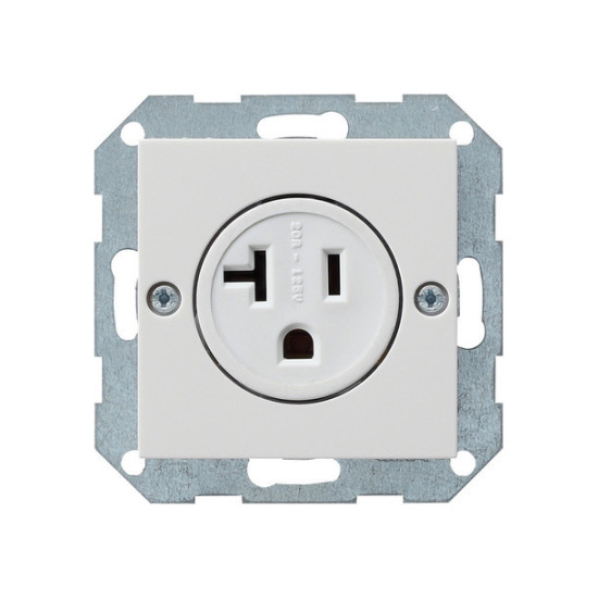 Gira 048703 Steckdose 2-polig NEMA 5-20 R System 55 Reinweiß