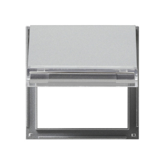 Gira 068065 Adapterrahmen Klappdeckel + Beschriftungsfeld Gira TX_44 (WG UP) F Alu