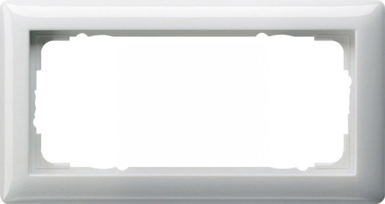 Gira 100203 Abdeckrahmen 2-fach ohne Mittelsteg Standard 55 Reinweiß