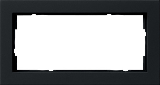 Gira 100209 Abdeckrahmen 2-fach ohne Mittelsteg Gira E2 Schwarz m