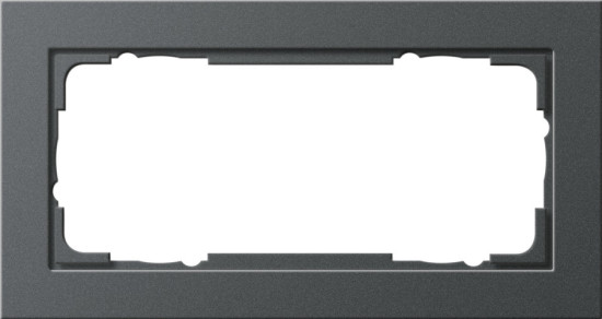 Gira 100223 Abdeckrahmen 2-fach ohne Mittelsteg Gira E2 Anthrazit