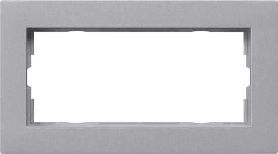 Gira 1002255 Abdeckrahmen 2-fach ohne Mittelsteg flach Gira E2 F Alu